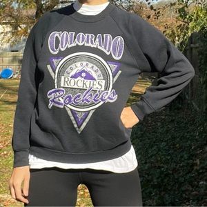 Amazing vintage Colorado Rockies crewneck sweatshirt size large